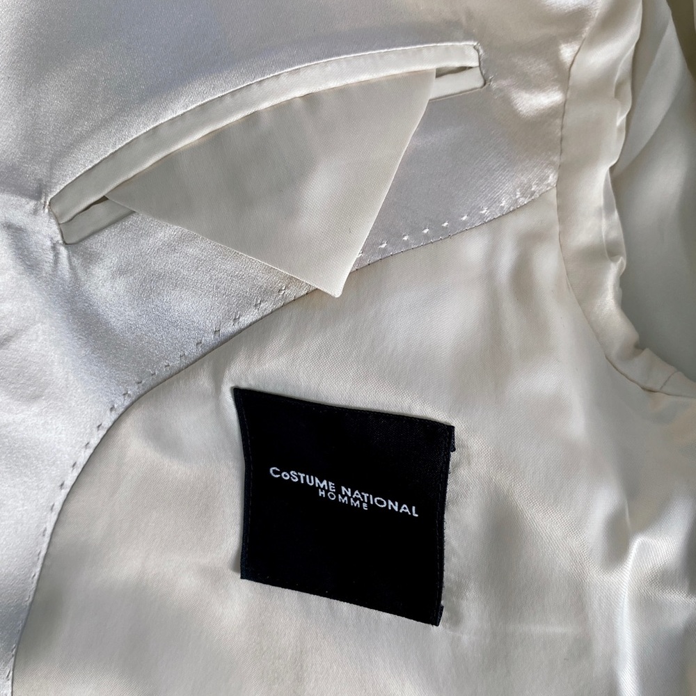 Costume National Cream Suede Tuxedo tux - Picture 13 of 14